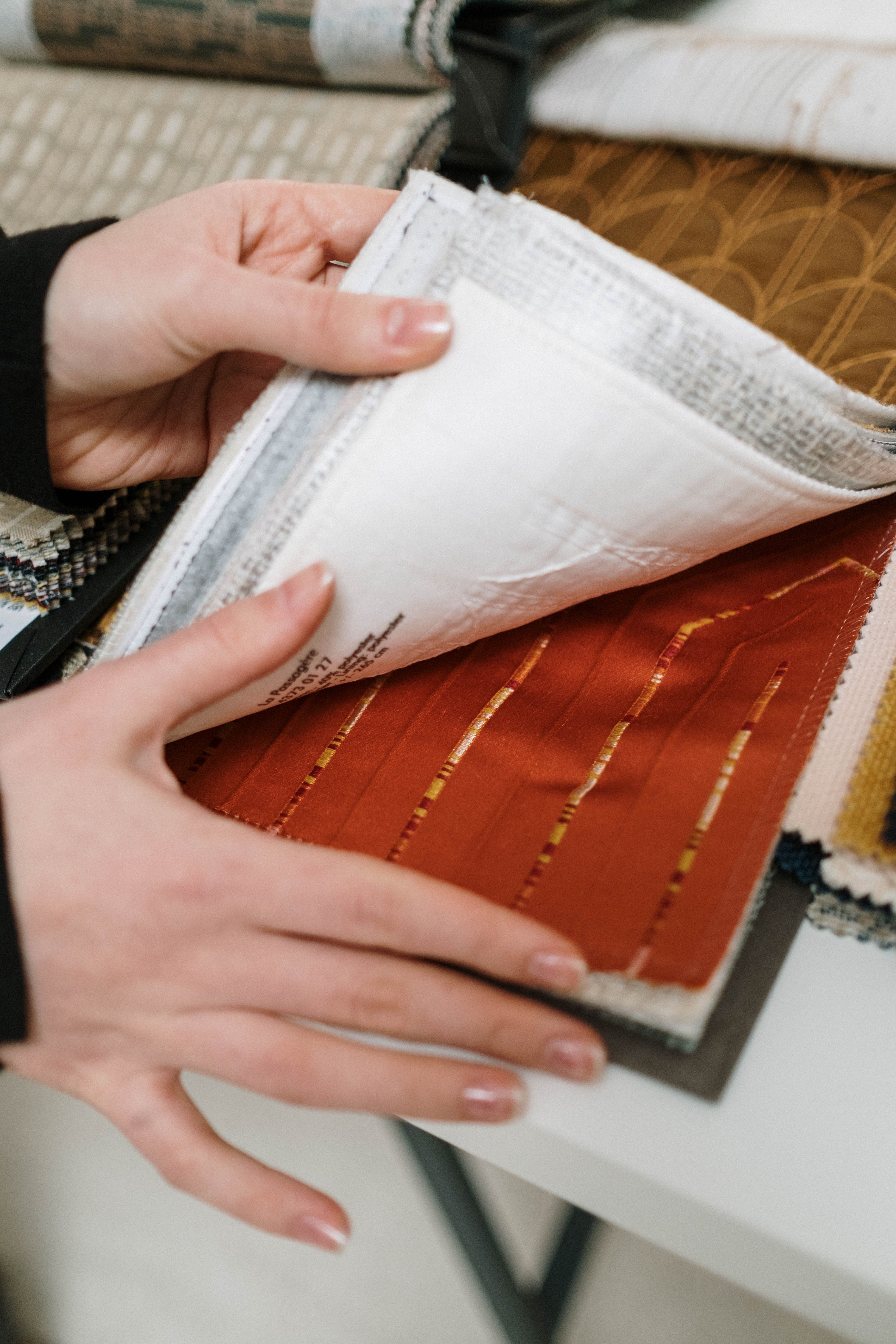 Detail of custom sewing and finishing